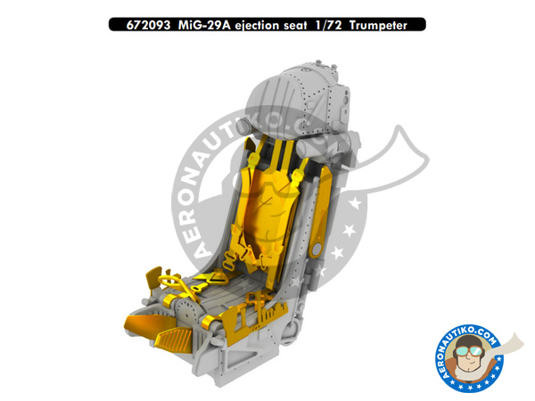 Image 1: Mikoyan MiG-29 Fulcrum A | Ejection seat in 1/72 scale manufactured by Eduard (ref. 672093)