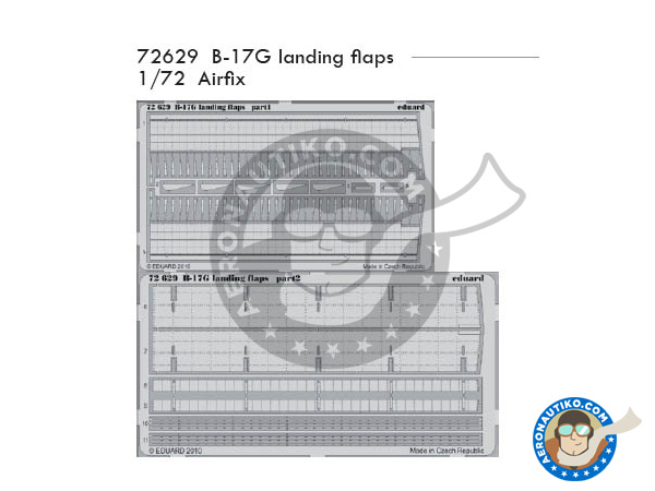Image 1: Boeing B-17 Flying Fortress G | Flaps in 1/72 scale manufactured by Eduard (ref. 72629)