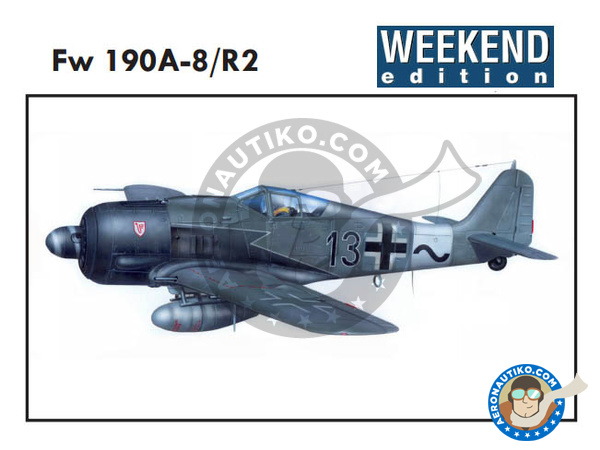 Image 1: Focke-Wulf Fw 190 Würger A-8 / R2 | Airplane kit in 1/72 scale manufactured by Eduard (ref. 7430)
