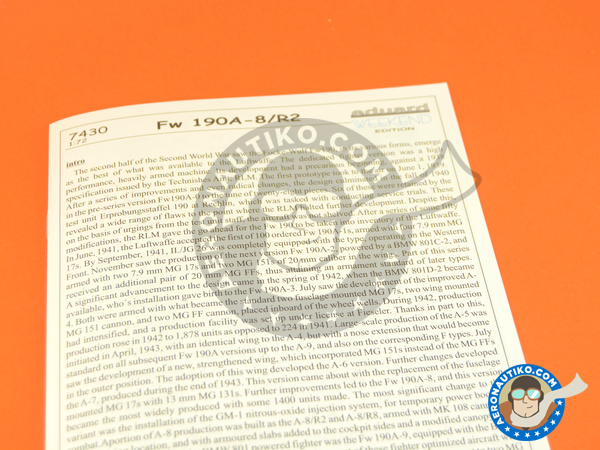 Image 7: Focke-Wulf Fw 190 Würger A-8 / R2 | Airplane kit in 1/72 scale manufactured by Eduard (ref. 7430)