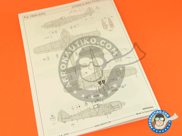 Image 9: Focke-Wulf Fw 190 Würger A-8 / R2 | Airplane kit in 1/72 scale manufactured by Eduard (ref. 7430)