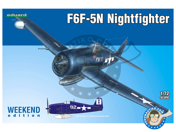 Image 2: Grumman F6F Hellcat 5 | Airplane kit in 1/72 scale manufactured by Eduard (ref. 7434)
