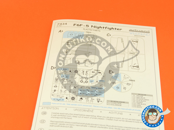 Image 7: Grumman F6F Hellcat 5 | Airplane kit in 1/72 scale manufactured by Eduard (ref. 7434)