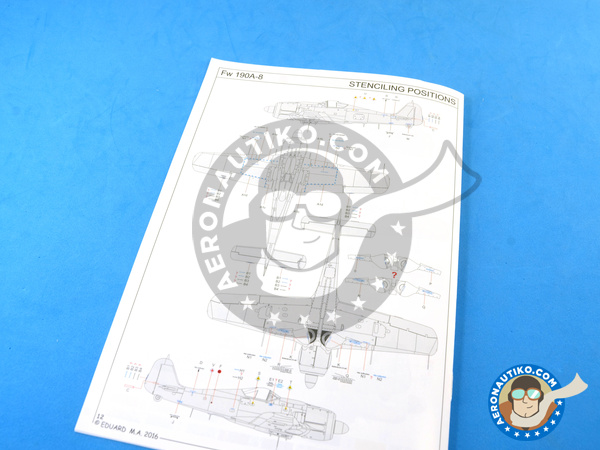 Image 17: Focke-Wulf Fw 190 Würger A-8 | Airplane kit in 1/72 scale manufactured by Eduard (ref. 7435)