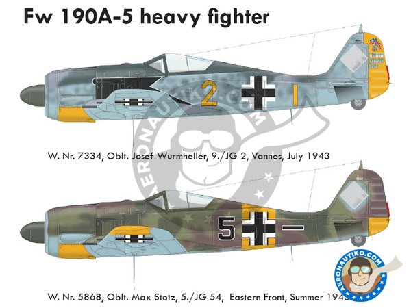 Image 1: Focke-Wulf Fw 190 Würger A-5 | Airplane kit in 1/72 scale manufactured by Eduard (ref. 7436)