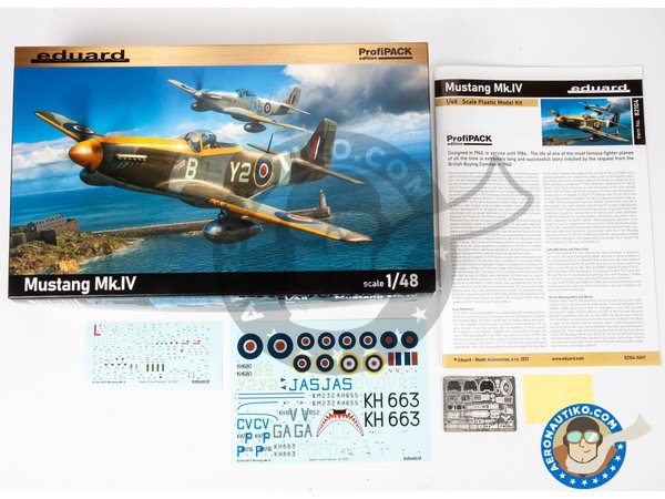 Image 2: Mustang Mk.IV (RAF) | Airplane kit in 1/48 scale manufactured by Eduard (ref. 82104)
