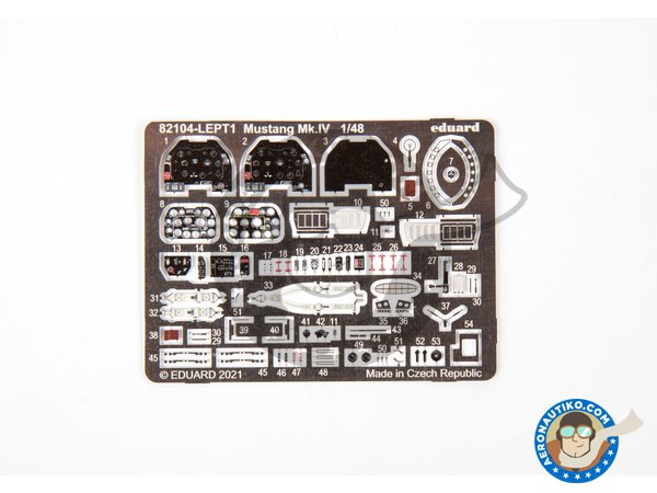 Image 4: Mustang Mk.IV (RAF) | Airplane kit in 1/48 scale manufactured by Eduard (ref. 82104)
