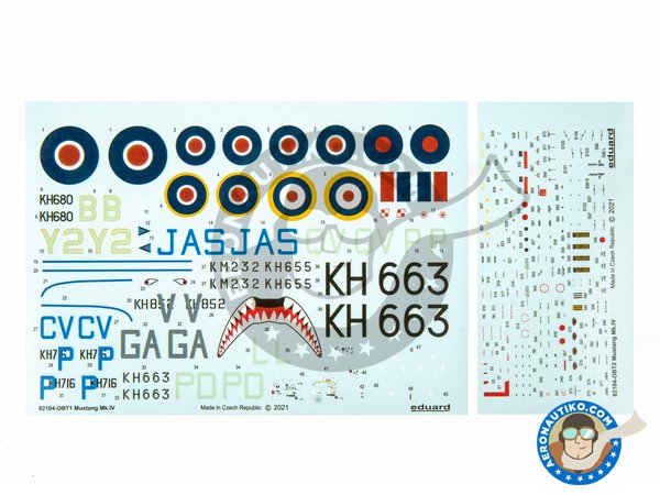 Image 5: Mustang Mk.IV (RAF) | Airplane kit in 1/48 scale manufactured by Eduard (ref. 82104)