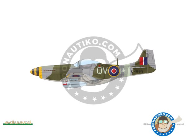 Image 15: Mustang Mk.IV (RAF) | Airplane kit in 1/48 scale manufactured by Eduard (ref. 82104)