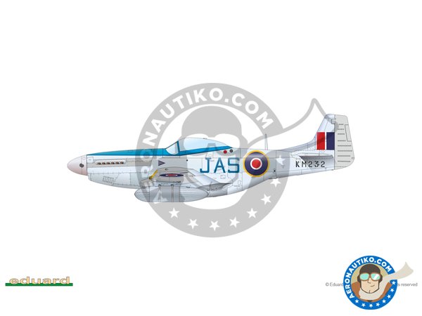 Image 16: Mustang Mk.IV (RAF) | Airplane kit in 1/48 scale manufactured by Eduard (ref. 82104)