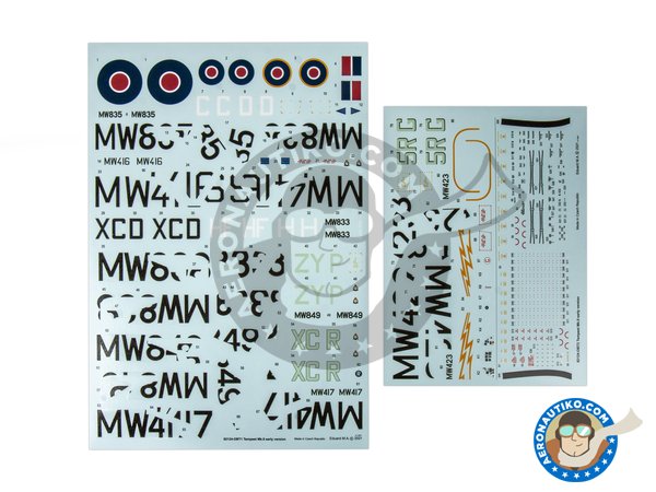 Image 4: Hawker "Tempest" Mk.II (Early version) | Airplane kit in 1/48 scale manufactured by Eduard (ref. 82124)