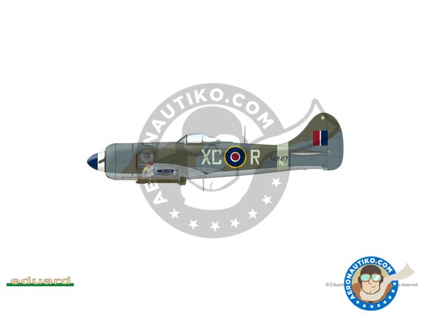 Image 44: Hawker "Tempest" Mk.II (Early version) | Airplane kit in 1/48 scale manufactured by Eduard (ref. 82124)