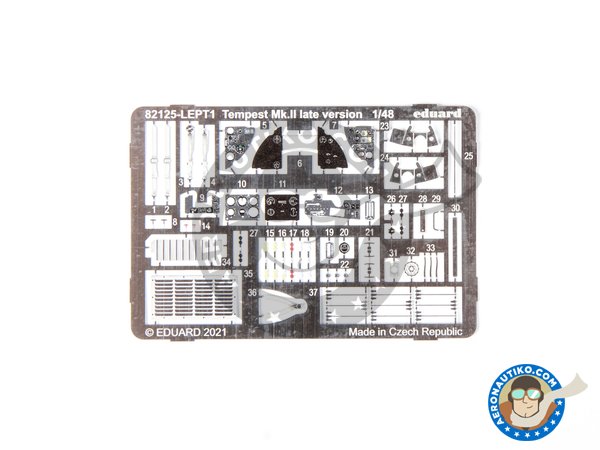 Image 10: Tempest MK.II (late version) | Airplane kit in 1/48 scale manufactured by Eduard (ref. 82125)