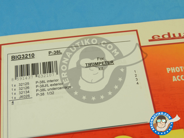 Image 2: Lockheed P-38 Lightning L | Big ED set en escala 1/32 fabricado por Eduard (ref. BIG3210)