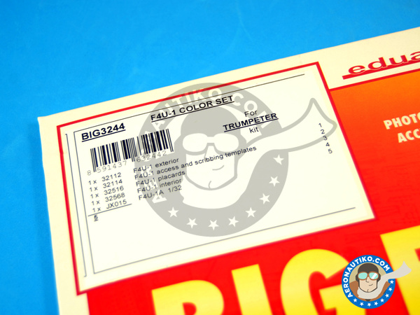 Image 1: Vought F4U Corsair 1 | Big ED set in 1/32 scale manufactured by Eduard (ref. BIG3244)