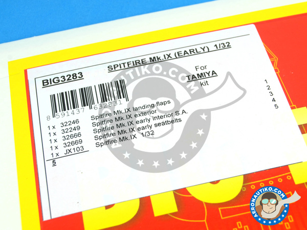 Image 1: Supermarine Spitfire Mk. IX | Big ED set in 1/32 scale manufactured by Eduard (ref. BIG3283)