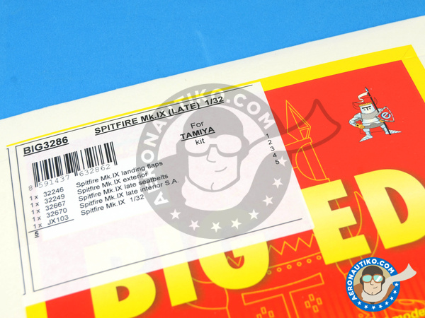 Image 1: Supermarine Spitfire Mk. IX late | Big ED set in 1/32 scale manufactured by Eduard (ref. BIG3286)