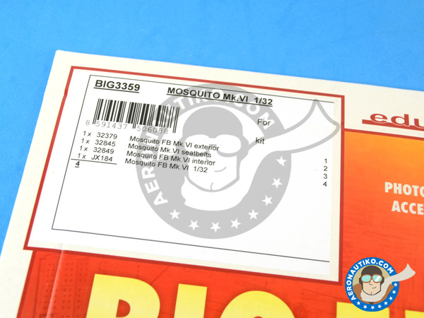 Image 4: De Havilland Mosquito FB Mk.VI | Big ED set in 1/32 scale manufactured by Eduard (ref. BIG3359)