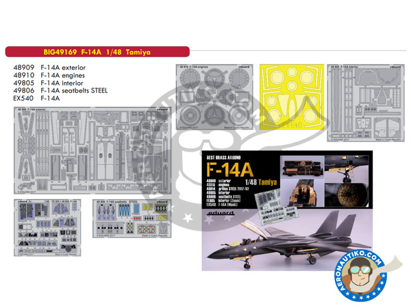 Image 1: Grumman F-14 Tomcat A | Big ED set in 1/48 scale manufactured by Eduard (ref. BIG49169)