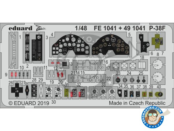 Image 2: P-38F | Big ED set in 1/48 scale manufactured by Eduard (ref. BIG49239)