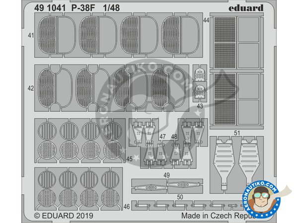 Image 3: P-38F | Big ED set in 1/48 scale manufactured by Eduard (ref. BIG49239)