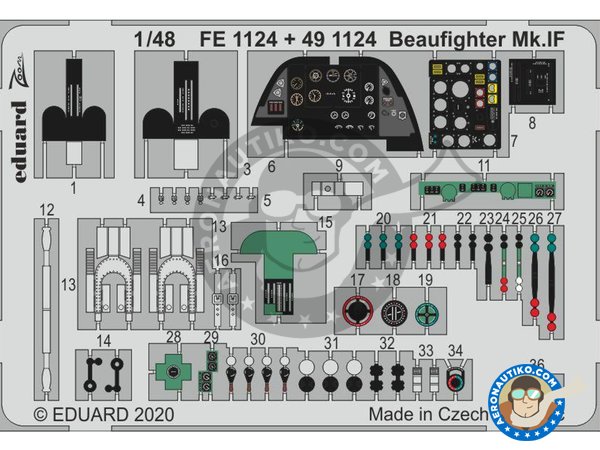 Image 4: Bristol Beaufighter Mk.IF | Big ED set in 1/48 scale manufactured by Eduard (ref. BIG49275)