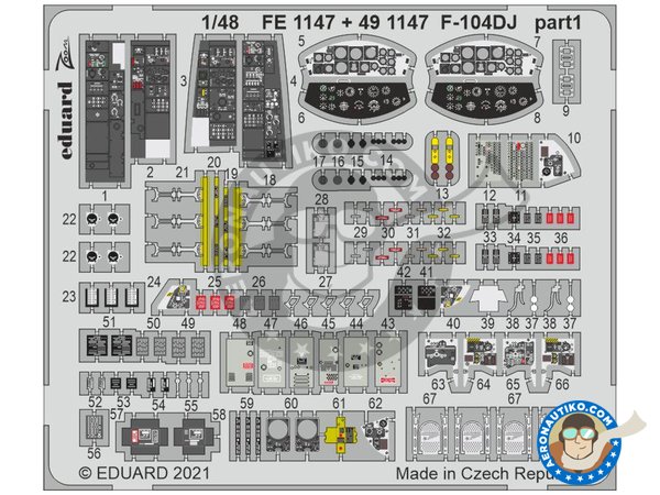 Image 3: F-104DJ | Big ED set in 1/48 scale manufactured by Eduard (ref. BIG49282)