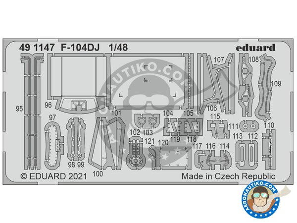 Image 4: F-104DJ | Big ED set in 1/48 scale manufactured by Eduard (ref. BIG49282)