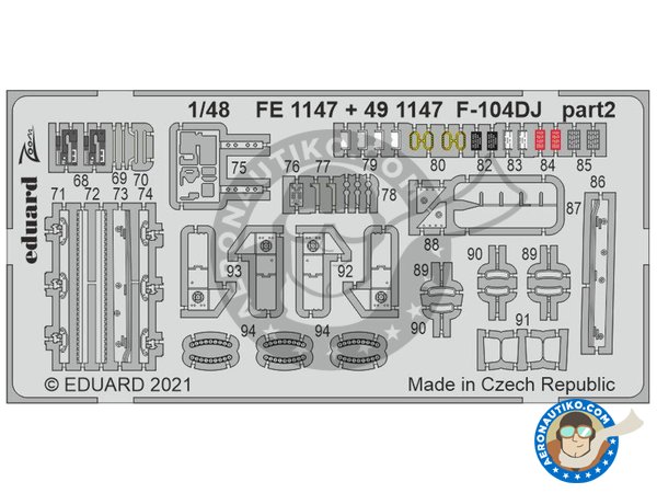 Image 5: F-104DJ | Big ED set in 1/48 scale manufactured by Eduard (ref. BIG49282)