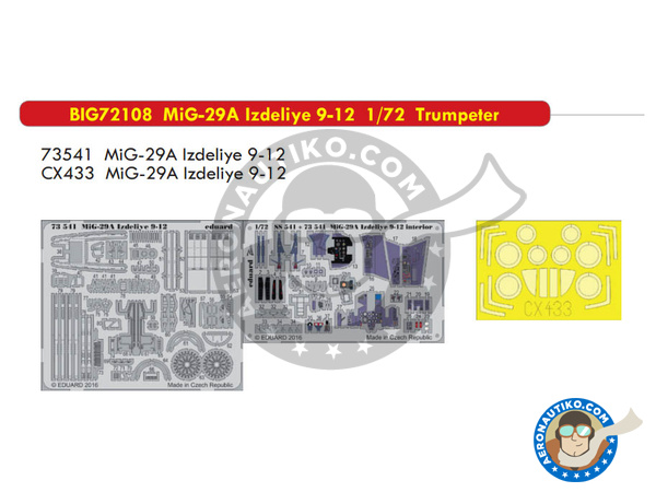 Image 1: Mikoyan MiG-29 Fulcrum A | Big ED set in 1/72 scale manufactured by Eduard (ref. BIG72108)