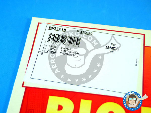 Image 1: Republic P-47 Thunderbolt D-20 | Big ED set in 1/72 scale manufactured by Eduard (ref. BIG7218)