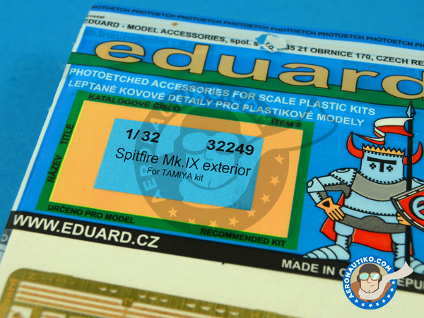 Image 1: Supermarine Spitfire Exterior Mk. IX | Photo-etched parts in 1/32 scale manufactured by Eduard (ref. ED32249)