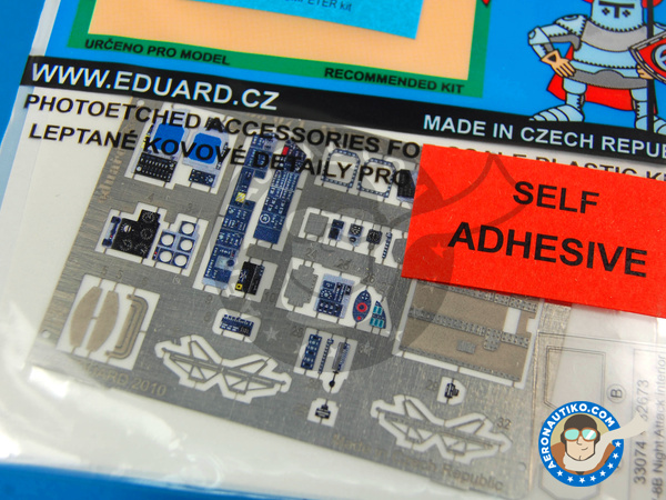 Image 2: McDonnell Douglas AV-8B Harrier Night Attack | Coloured photo-etched cockpit parts in 1/32 scale manufactured by Eduard (ref. ED33074)