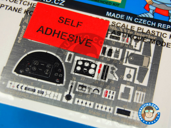 Image 2: Supermarine Spitfire Mk. XVIe Cockpit | Fotograbados coloreados para el Cockpit en escala 1/32 fabricado por Eduard (ref. ED33093)