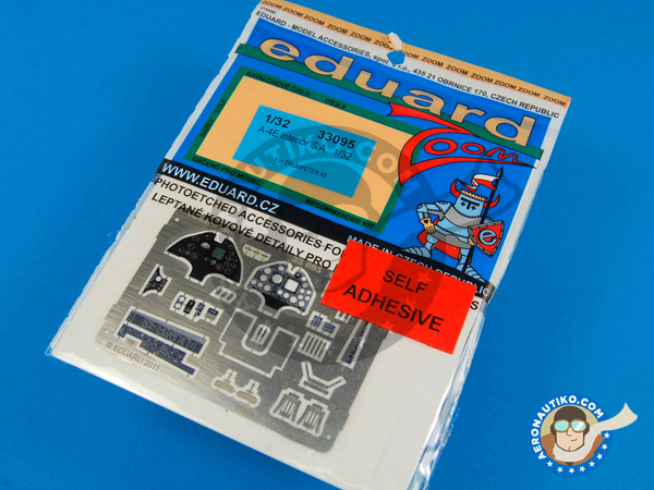 Image 1: Douglas A-4 Skyhawk E | Coloured photo-etched cockpit parts in 1/32 scale manufactured by Eduard (ref. ED33095)