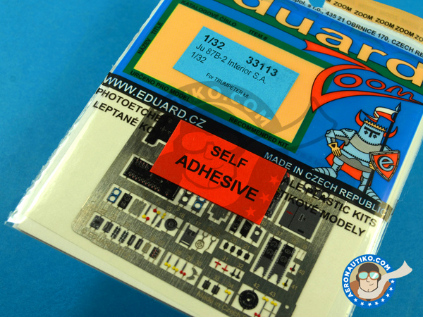 Image 2: Junkers Ju-87 Stuka B-2 | Coloured photo-etched cockpit parts in 1/32 scale manufactured by Eduard (ref. ED33113)