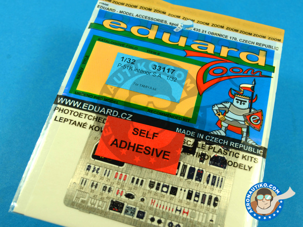 Image 2: North American P-51 Mustang K | Fotograbados coloreados para el Cockpit en escala 1/32 fabricado por Eduard (ref. ED33117)