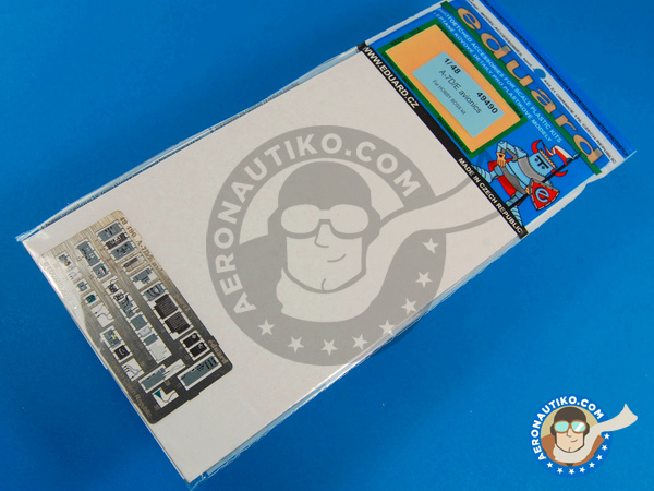 Image 1: Ling-Temco-Vought A-7 Corsair II avionics A-7D/E | Coloured photo-etched cockpit parts in 1/48 scale manufactured by Eduard (ref. ED49490)