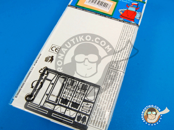 Image 3: Ling-Temco-Vought A-7 Corsair II avionics A-7D/E | Coloured photo-etched cockpit parts in 1/48 scale manufactured by Eduard (ref. ED49490)