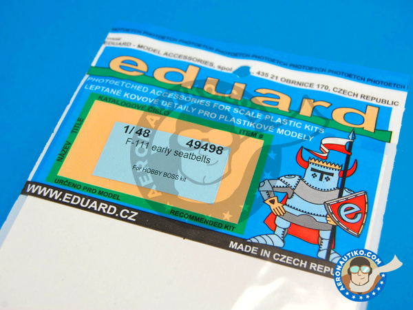 Image 3: General Dynamics F-111 Aardvark cinturones | Cinturones en escala 1/48 fabricado por Eduard (ref. ED49498)