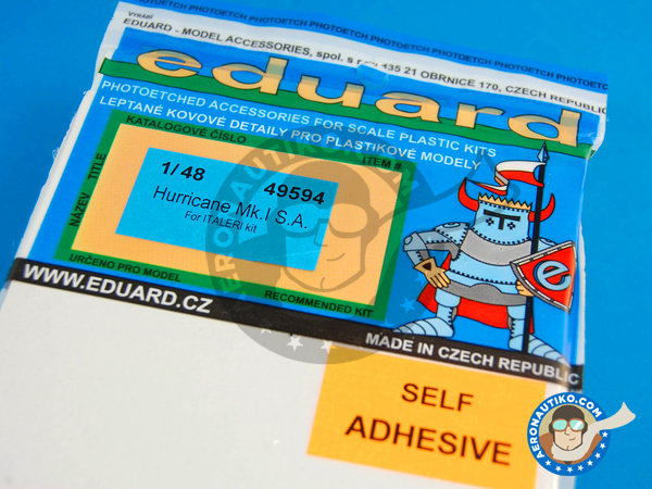 Image 2: Hawker Hurricane cockpit Mk. I | Coloured photo-etched cockpit parts in 1/48 scale manufactured by Eduard (ref. ED49594)