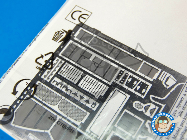 Image 7: Hawker Hurricane cockpit Mk. I | Coloured photo-etched cockpit parts in 1/48 scale manufactured by Eduard (ref. ED49594)