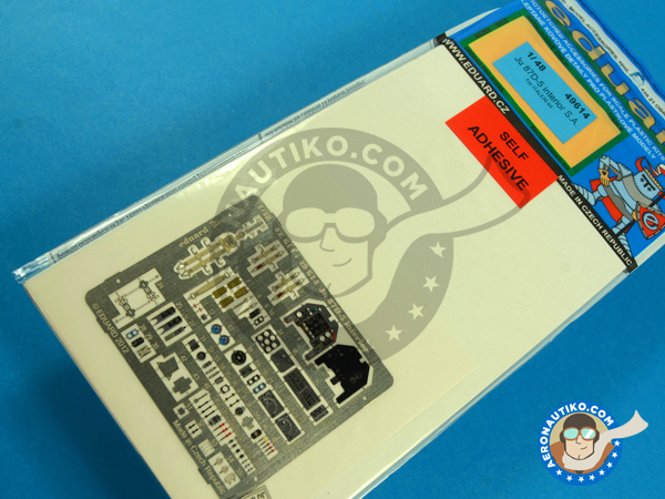 Image 1: Junkers Ju-87 Stuka interior D-5 | Fotograbados coloreados para el Cockpit en escala 1/48 fabricado por Eduard (ref. ED49614)