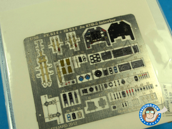 Image 4: Junkers Ju-87 Stuka interior D-5 | Fotograbados coloreados para el Cockpit en escala 1/48 fabricado por Eduard (ref. ED49614)