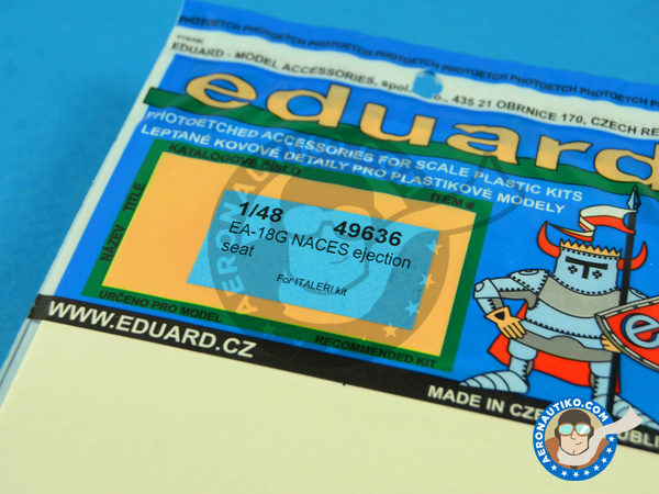 Image 1: Boeing EA-18G Growler asiento Martin-Baker eyectable | Asiento de avión en escala 1/48 fabricado por Eduard (ref. 49636)