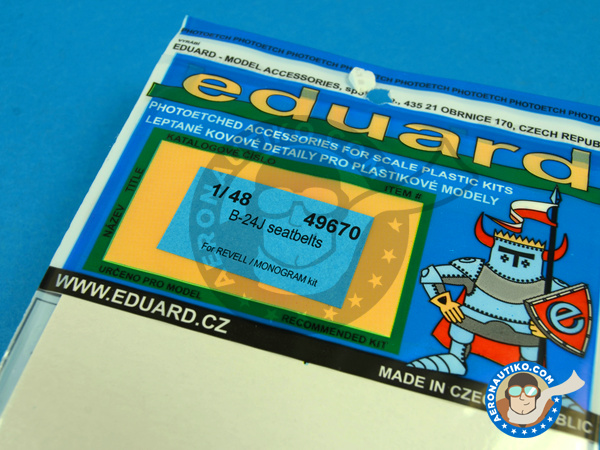 Image 1: Consolidated B-24 Liberator seatbelts J | Seatbelts in 1/48 scale manufactured by Eduard (ref. ED49670)