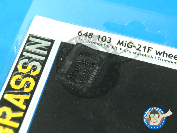 Image 7: Mikoyan-Gurevich MiG-21 Fishbed F-13 | Wheels in 1/48 scale manufactured by Eduard (ref. ED648103)