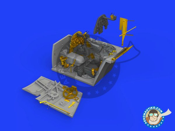 Image 1: Bf 109G-6/U4 cockpit | Cockpit set in 1/48 scale manufactured by Eduard (ref. ED648411)