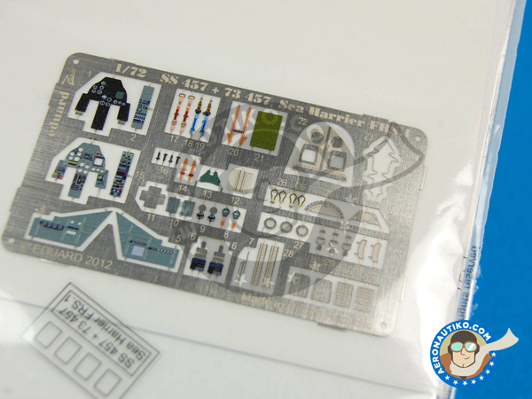 Image 3: British Aerospace Harrier FRS.1 Sea Harrier | Coloured photo-etched cockpit parts in 1/72 scale manufactured by Eduard (ref. ED73457)