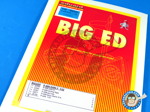 Image 2: Curtiss P-40 Warhawk N | Big ED set en escala 1/32 fabricado por Eduard (ref. EDBIG3297)